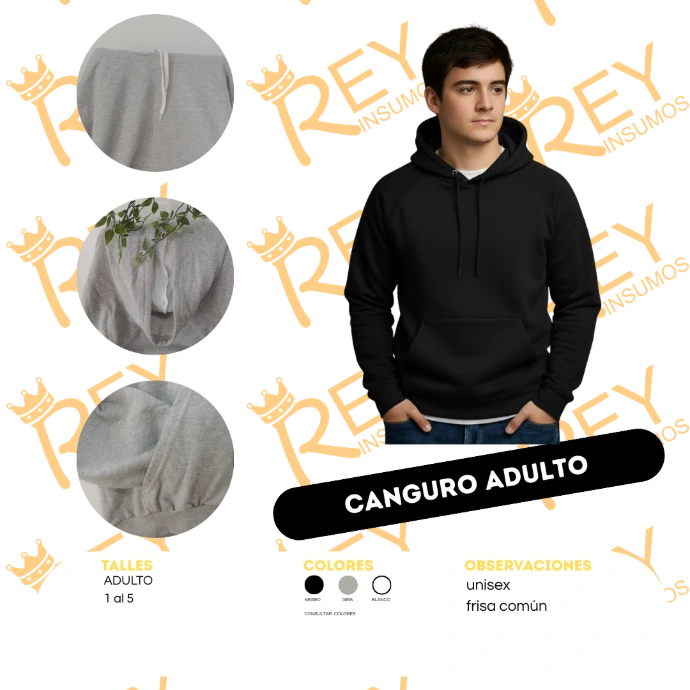 Buzo Canguro Adulto Frisa