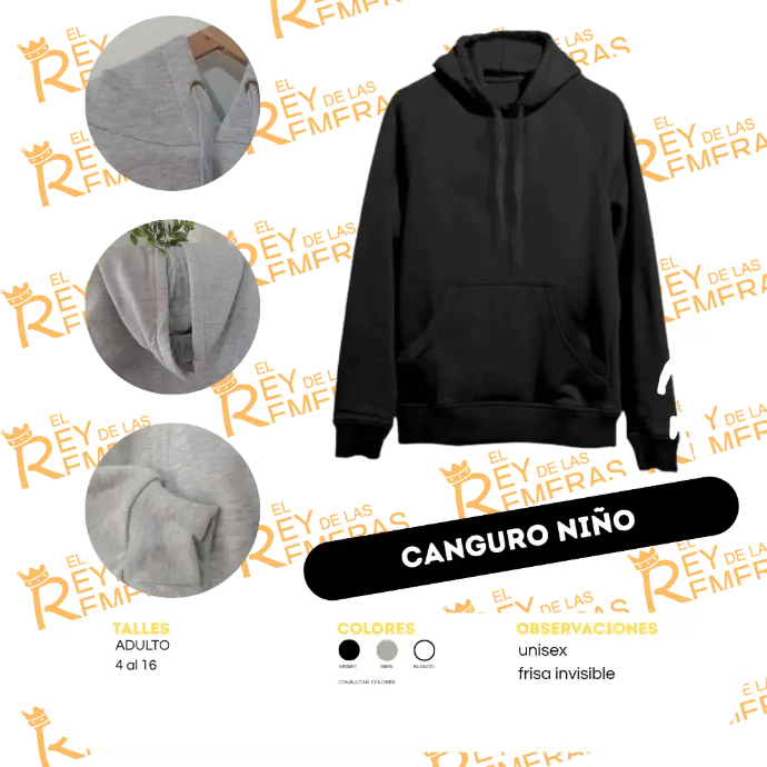 Buzo Canguro Frisa Invisible Niño