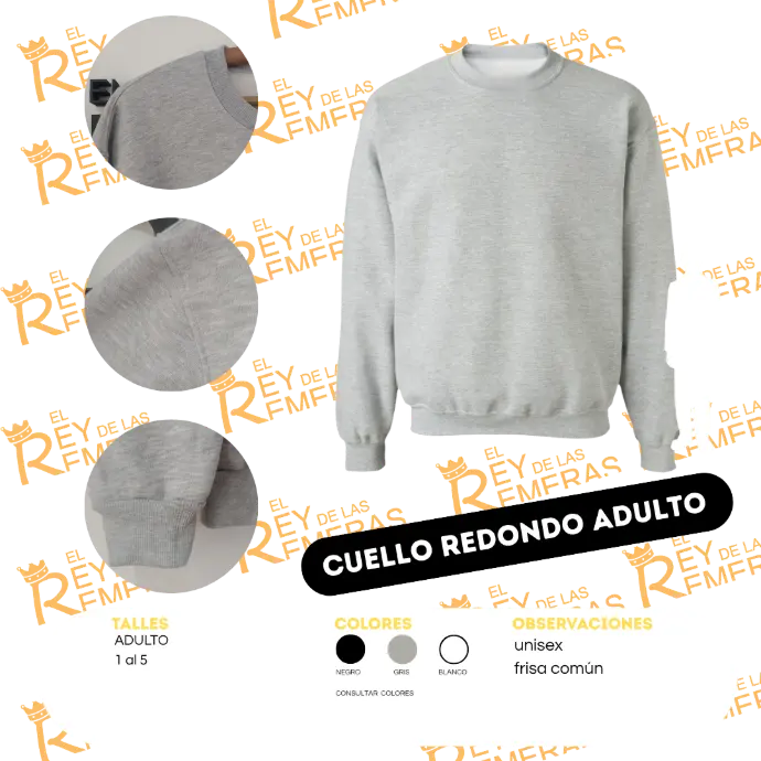 [BADAA] Buzo Cuello Redondo Adulto Frisa