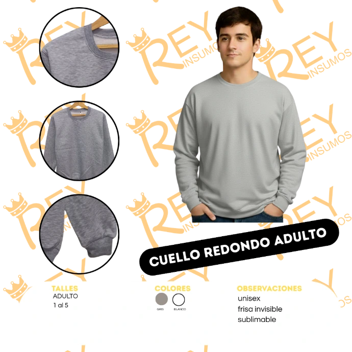 [BBCAA] Buzo Cuello Redondo Adulto Frisa Sublimable