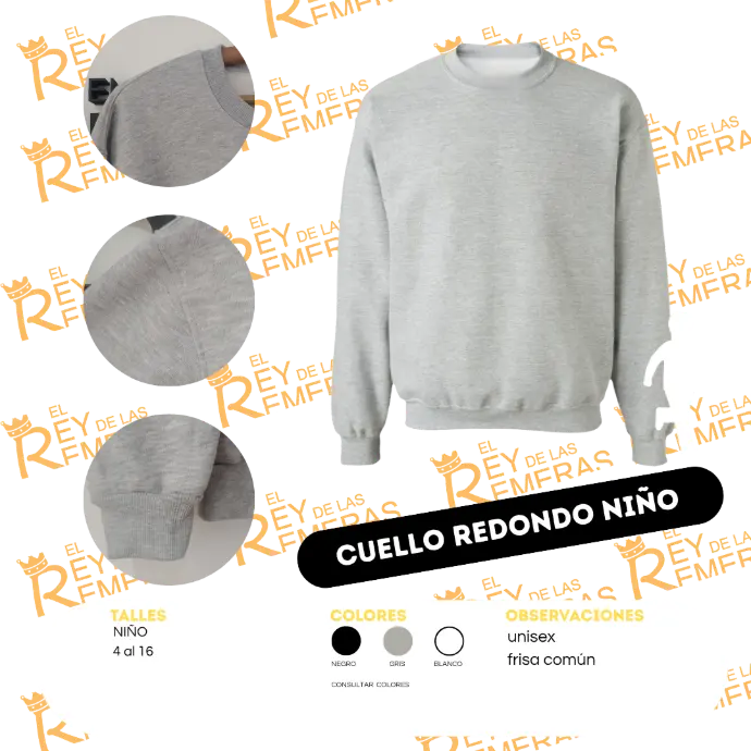 [BAAAA] Buzo Cuello Redondo Niño Frisa