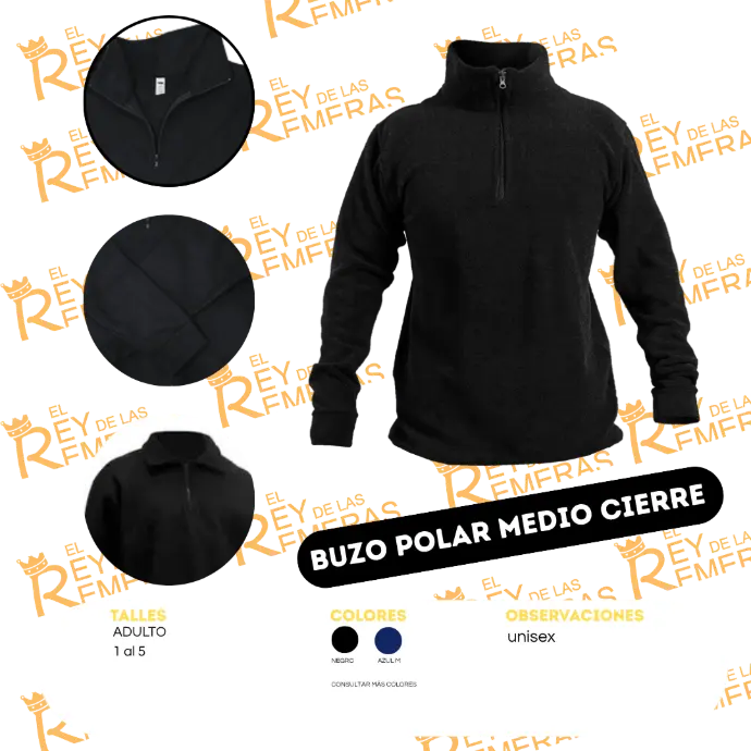 [BDBAA] Buzo Polar Medio Cierre