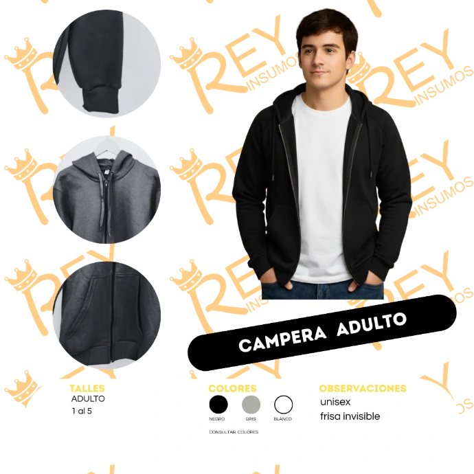 Campera Adulto Frisa Invisible
