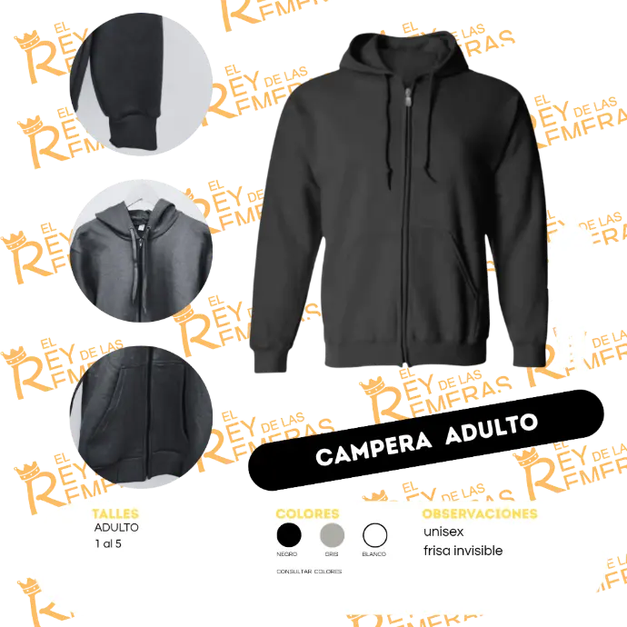 [BBAAA] Campera Adulto Frisa Sublimable