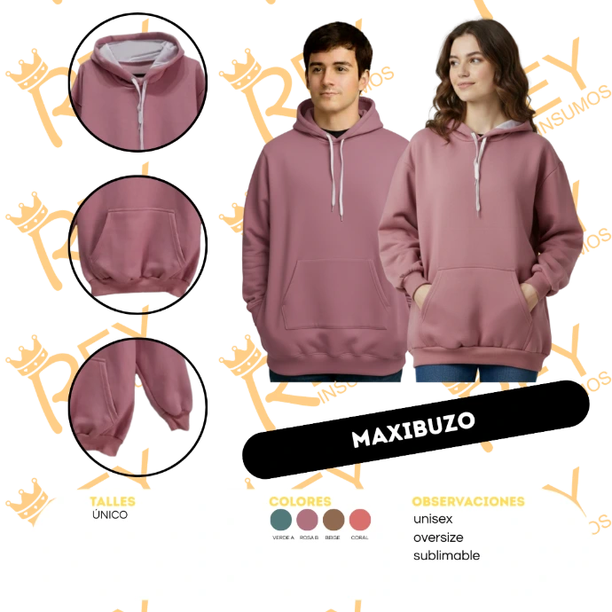 [BBIAA] MAXI Buzo Sublimable Frisa Colores Pasteles