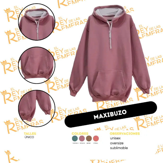 [BBIAA] MAXI Buzo Sublimable Frisa Colores Pasteles