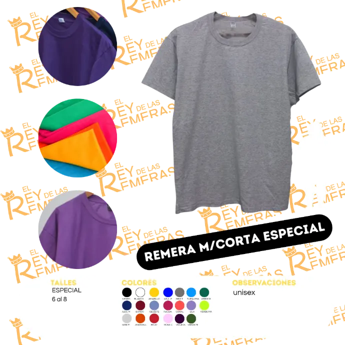 [AACAA] Remeras Adulto Especial Algodón Mercerizado