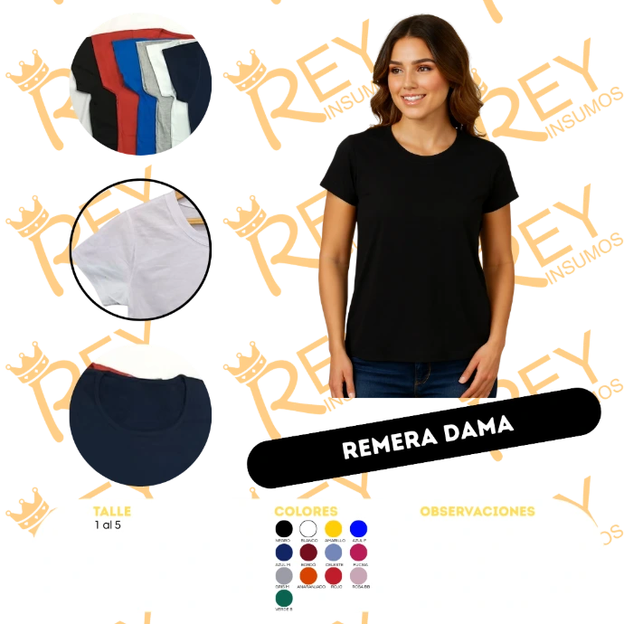 [ABBAA] Remeras Mujer Algodón Peinado