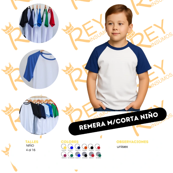 [ACGAA] Remeras Ranglan Niño