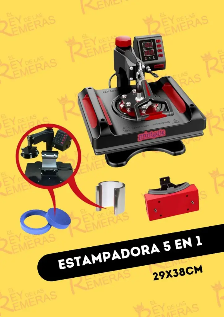 5 En 1 Estampadora Sublimadora Multifunción (29x38cm)