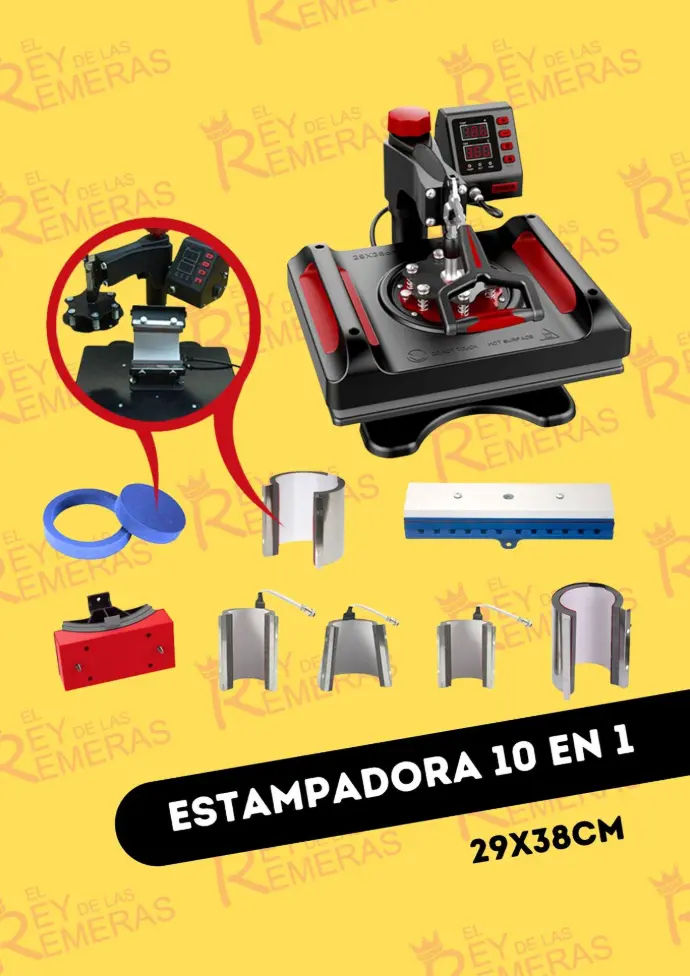 10 En 1 Estampadora Sublimadora Multifunción (29x38cm)