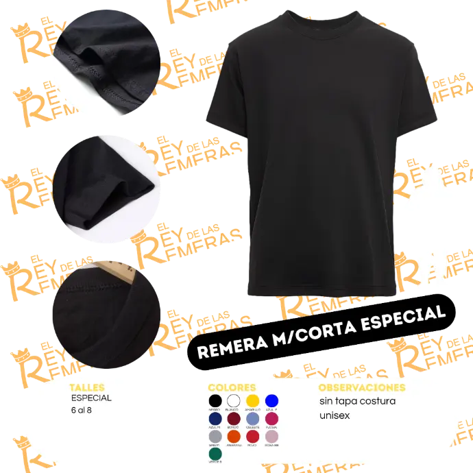 Remeras Adulto Especial Algodón Peinado
