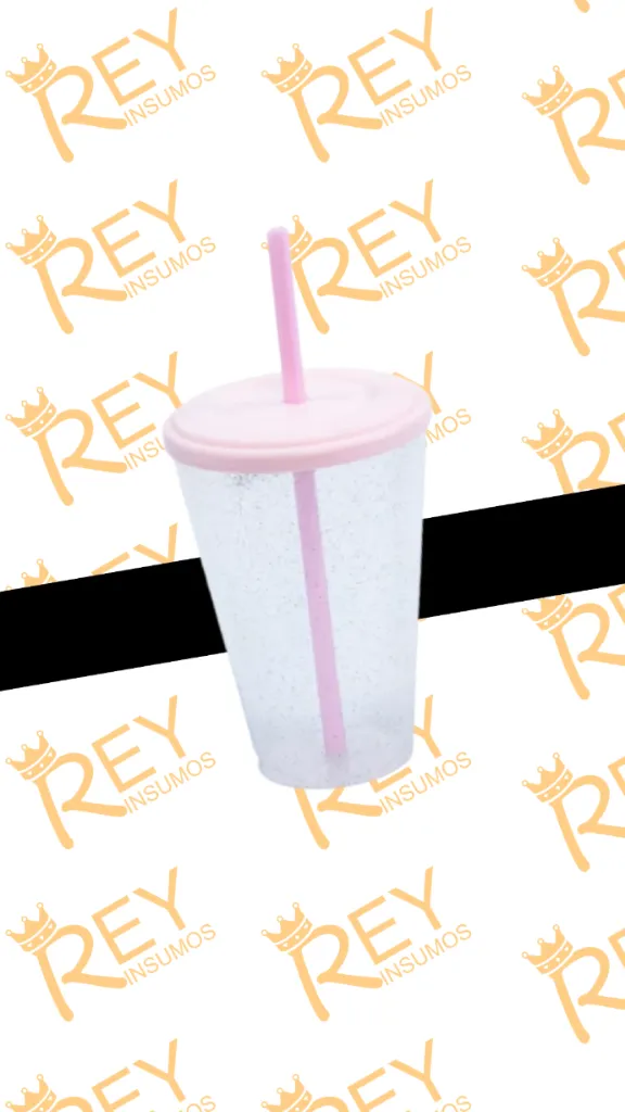 Vaso glitter flexible 420ml