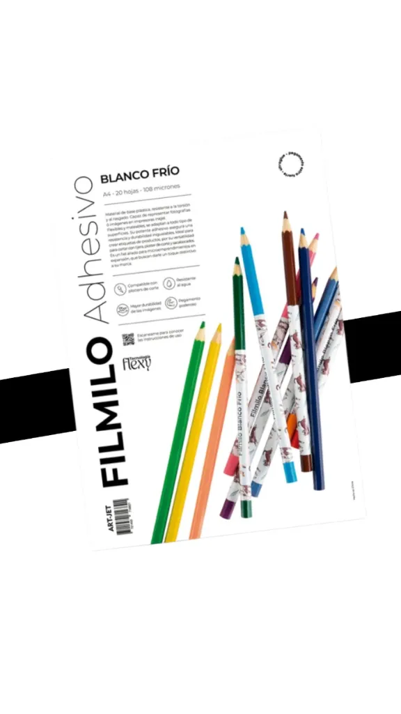 Blanco Frio A4 x 20 hojas - Filmilo Adhesivo
