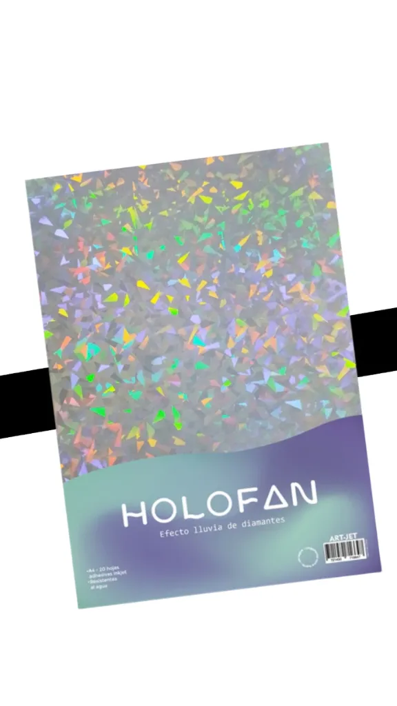 Holofan-Efecto lluvia de diamantes A4 x 20 hojas