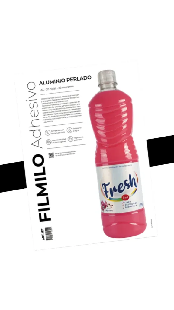 Aluminio Perlado A4 x 20 hojas - Filmilo Adhesivo