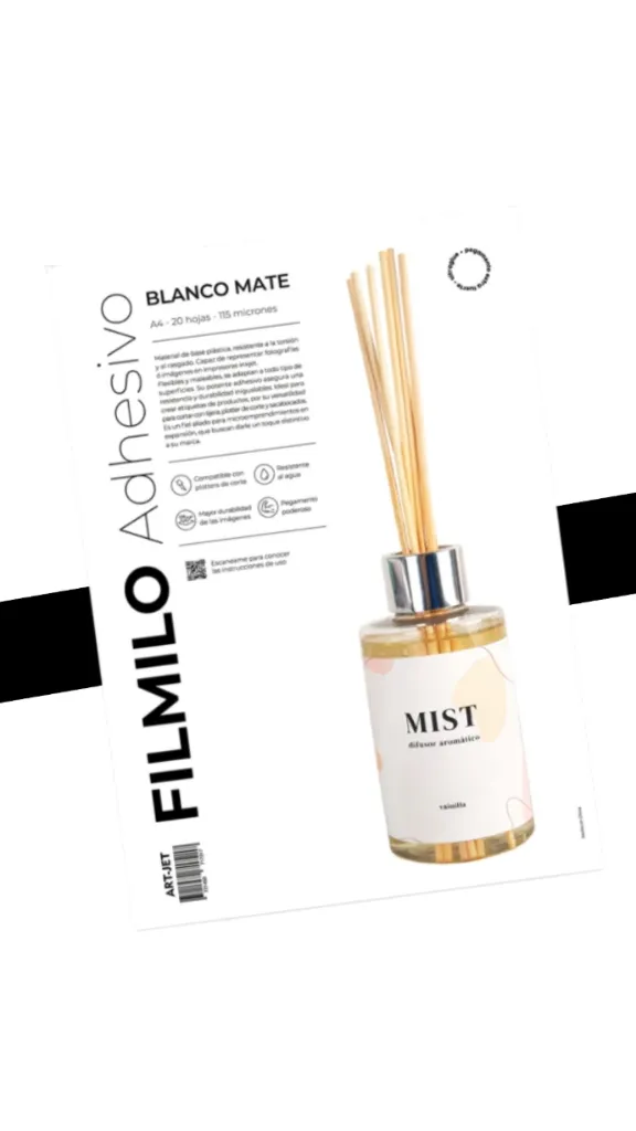 Blanco Reluciente A4 x 20 hojas - Filmilo Adhesivo